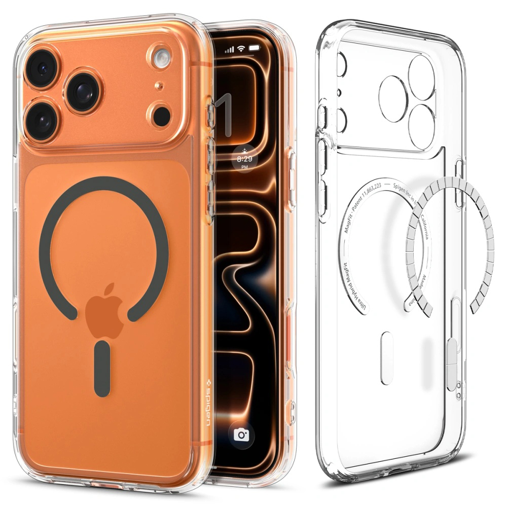 Калъф за iPhone 17 Pro - Spigen Ultra Hybrid MagSafe (ACS10347) - Прозрачен/Графитен