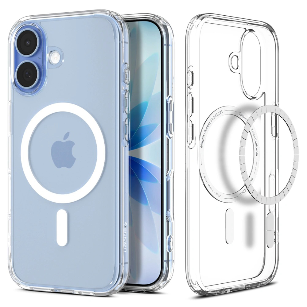 Калъф за iPhone 17 - Spigen Ultra Hybrid MagSafe (ACS10380) - Прозрачен/Бял