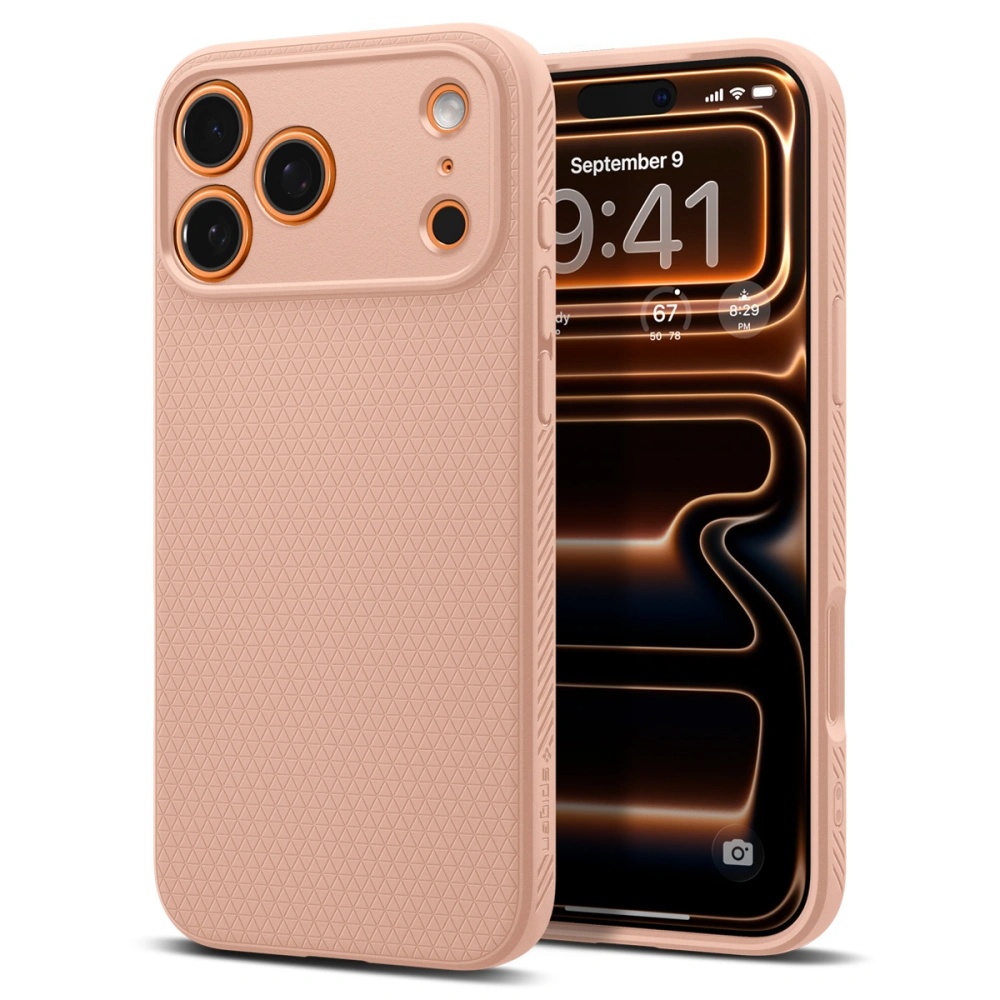 Калъф за iPhone 17 Pro Max - Spigen Liquid Air (ACS10269) - Rose Титаниев