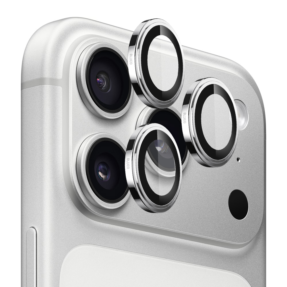 Калъф за iPhone 17 Pro / iPhone 17 Pro Max - Blueo Sapphire Crystal Original Lens Glass - Сребрист