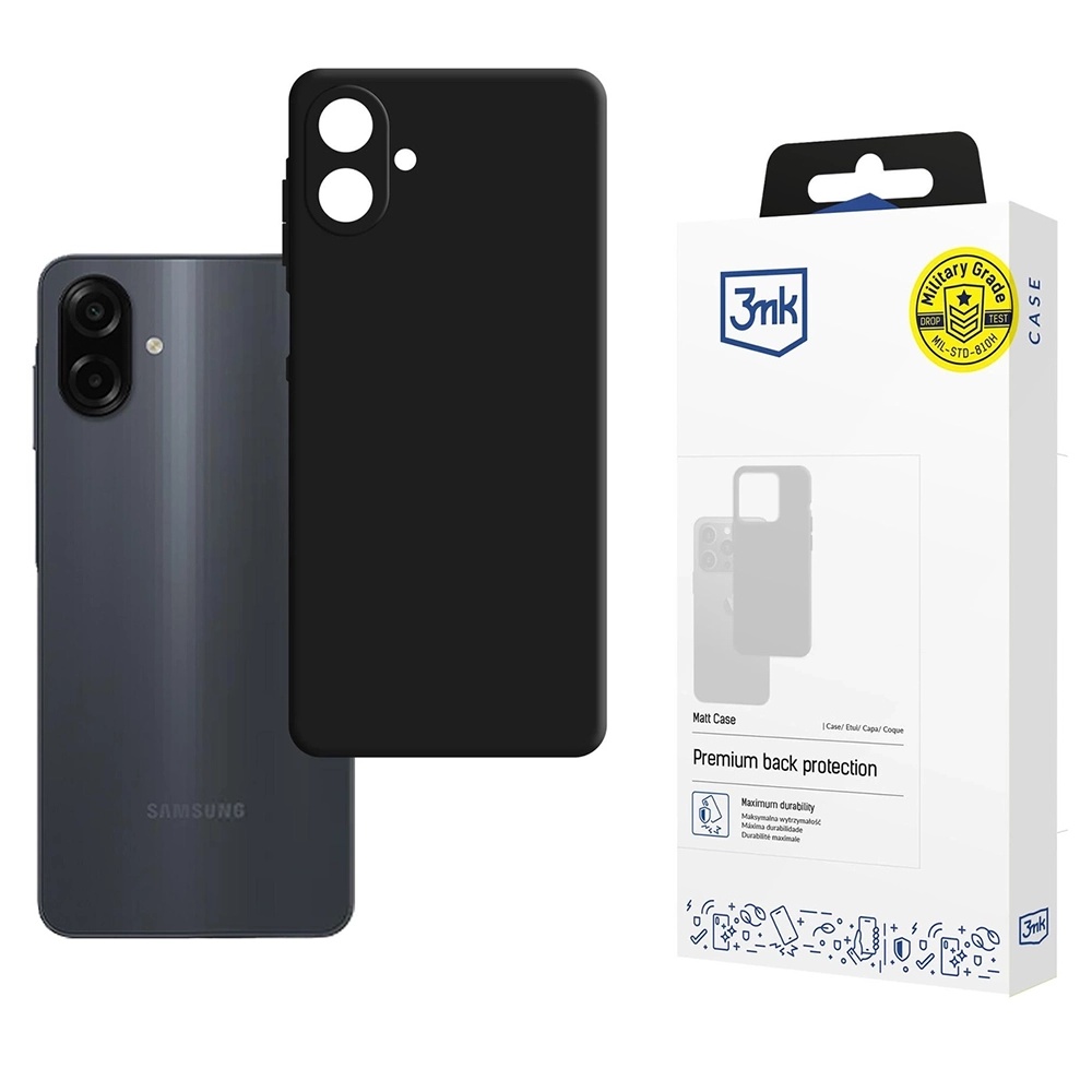 Калъф за Samsung Galaxy A07 4G - 3mk Matt Case - Черен