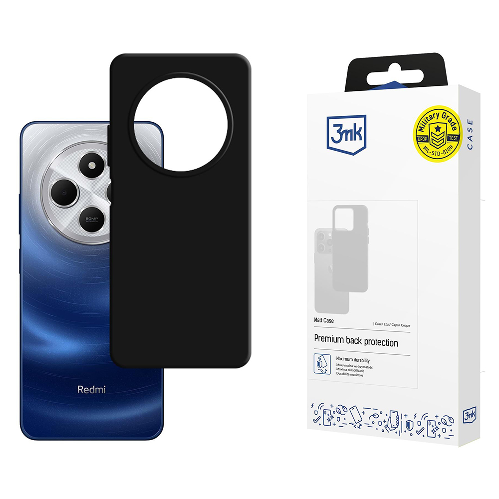 Капак за Xiaomi Redmi 14C / Poco C75 - 3mk Matt Case - Черен