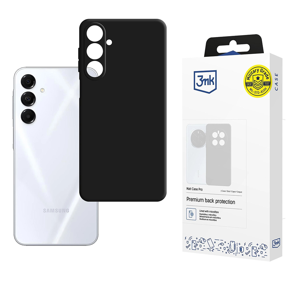 Калъф за Samsung Galaxy A17 5G / A17 4G - 3mk Matt Case Pro - Черен