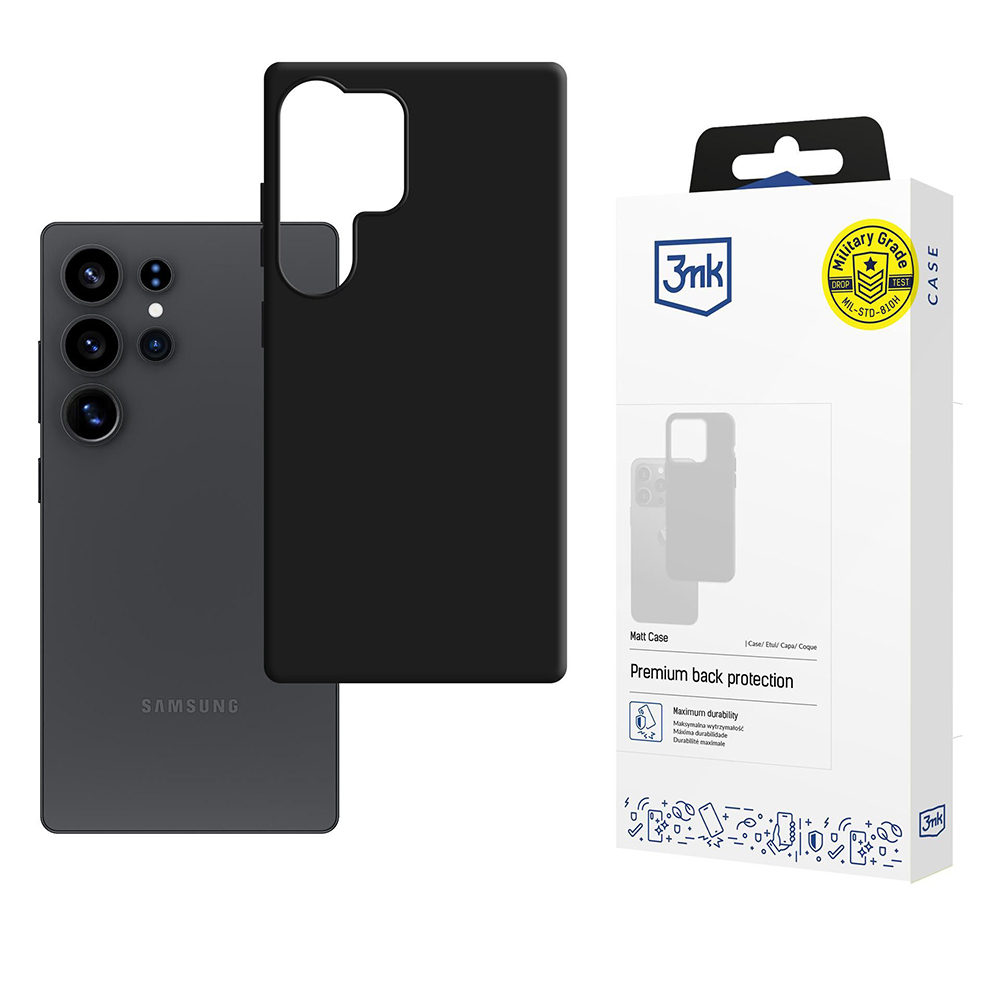 Калъф за Samsung Galaxy S25 Ultra - 3mk Matt Case - Черен