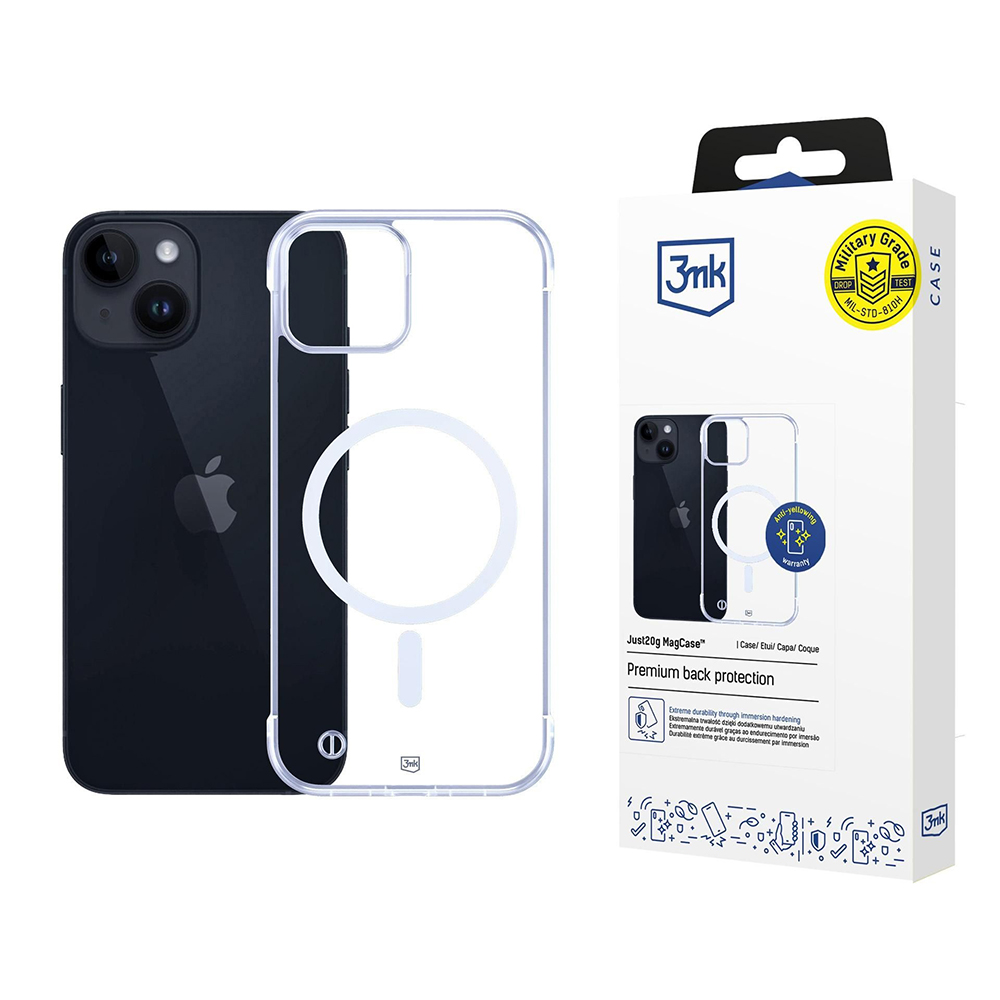 Калъф за iPhone 14 - 3mk Just20g Just20g MagCase - Прозрачен