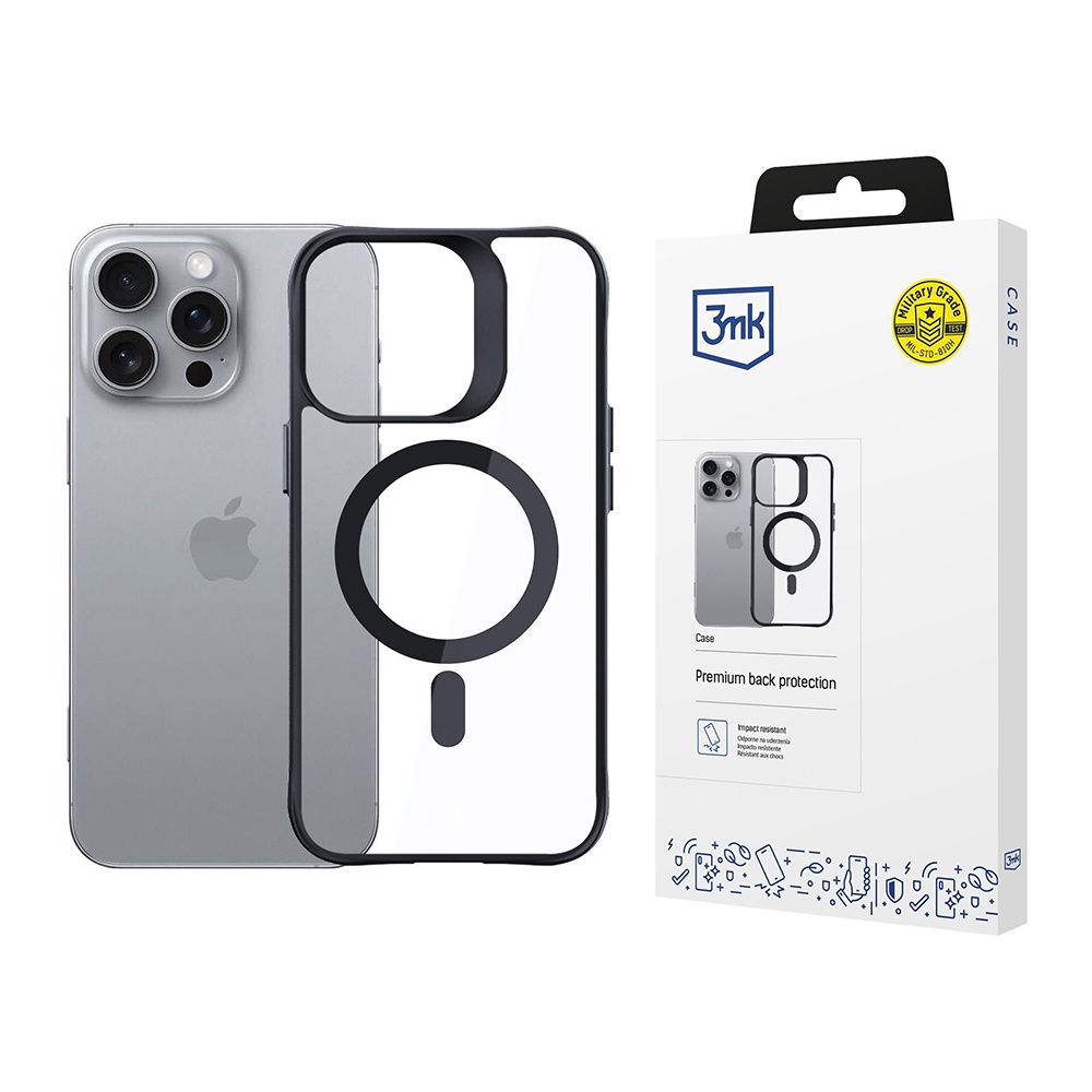 Калъф за iPhone 16 Pro - 3mk Satin Armor MagCase - Прозрачен
