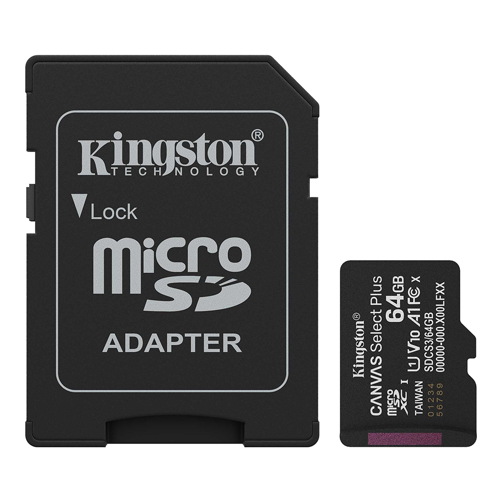 Карта памет с адаптер, 128GB - Kingston Canvas Select Plus (SDCS3/128GB) - Черен
