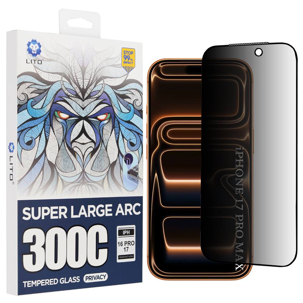 Калъф за iPhone 17 Pro Max - Lito D+ Max Privacy 300C - Черен