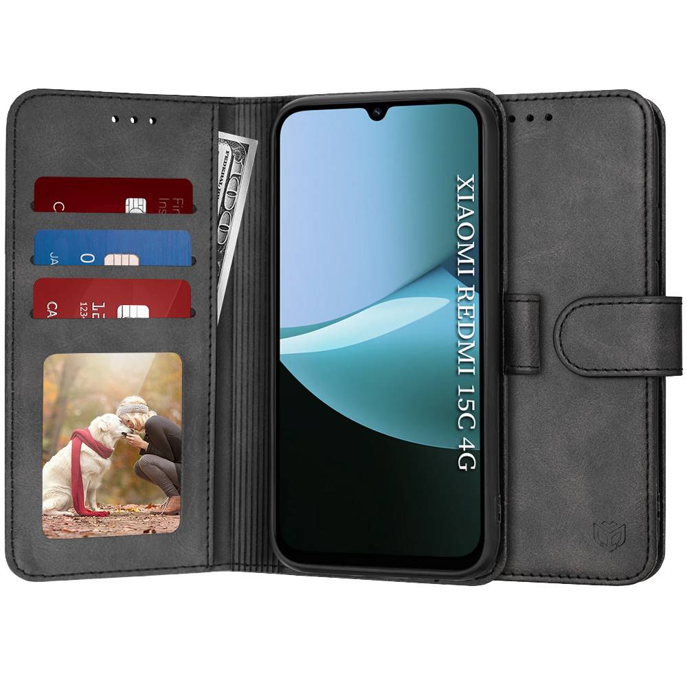Калъф за Xiaomi Redmi 15C 4G / Redmi 15C 5G / Poco C85 4G - Techsuit Diary Book - Черен