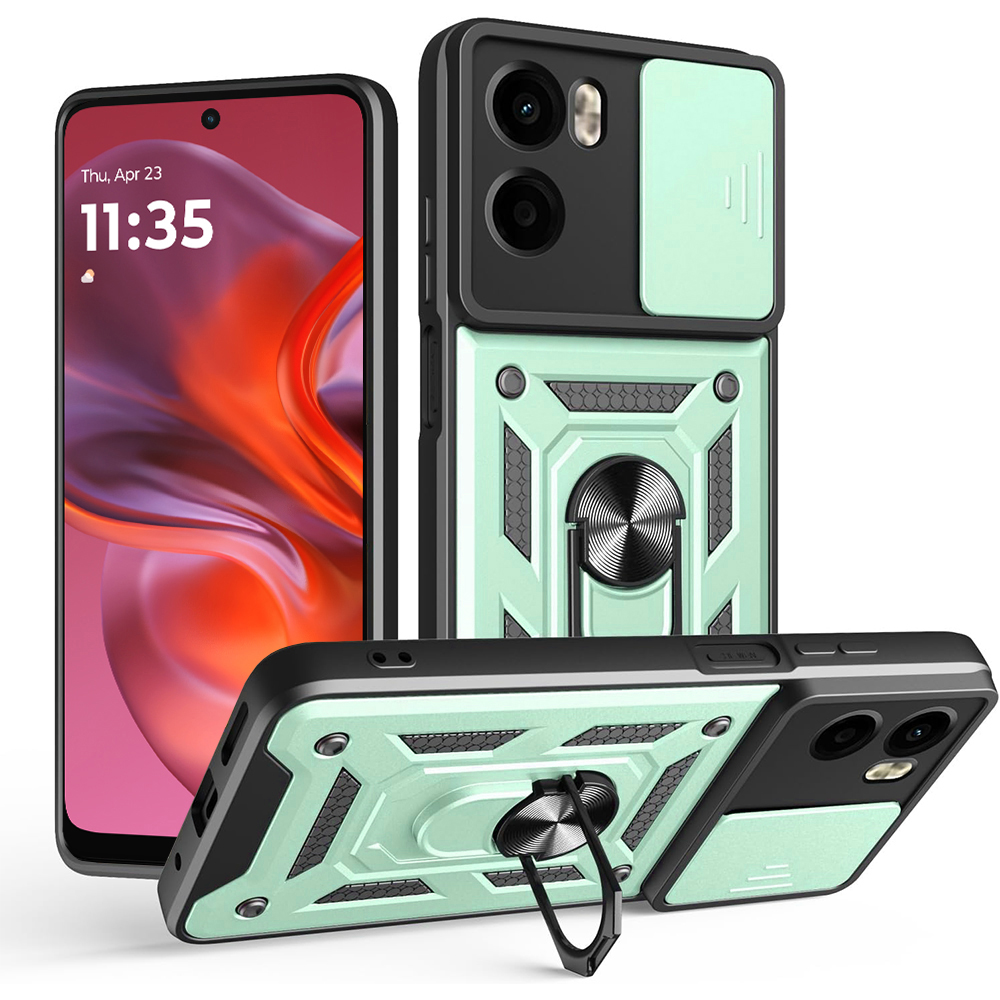Калъф за Motorola Moto G05 / E15 - Techsuit CamShield Series - Зелен