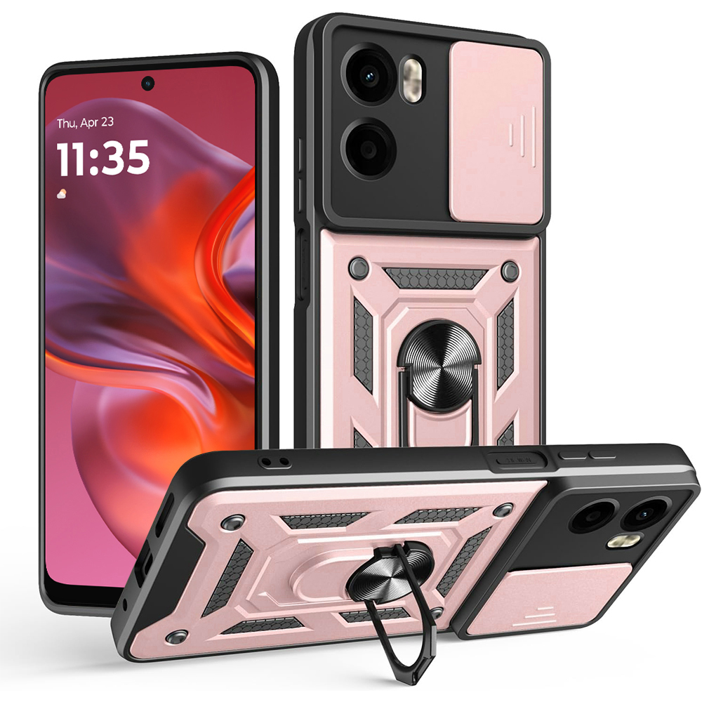 Калъф за Motorola Moto Moto G05 / E15 - Techsuit CamShield Series - Розово злато