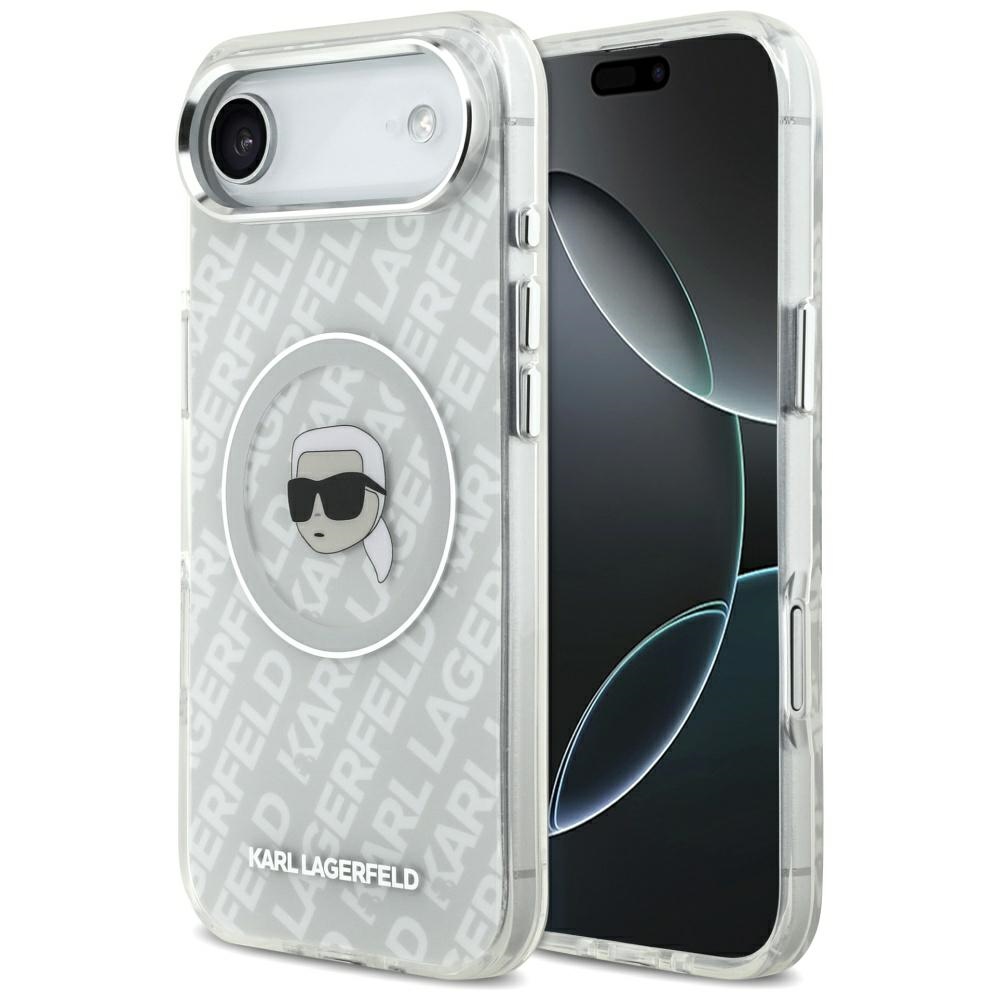 Калъф за iPhone 17 Air - Karl Lagerfeld IML KL Head KL Head Logo MagSafe (KLHMP17MHMMKBKHOG) - Сив