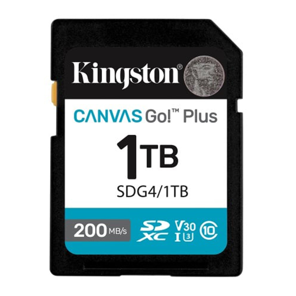 Карта с памет, 1TB, 200MB/s - Kingston Canvas Go Plus (SDG4/1TB) - Черен