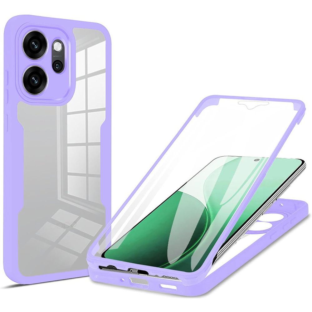 Калъф за Oppo Reno14 F / Reno14 FS 5G + капак - Techsuit ColorVerse 360 Series - Лилав