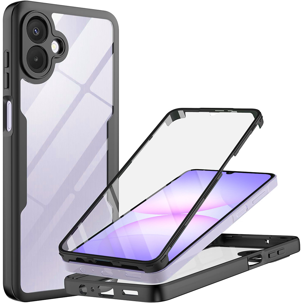 Калъф за Samsung Galaxy A07 4G + Калъф - Techsuit ColorVerse 360 Series - Черен