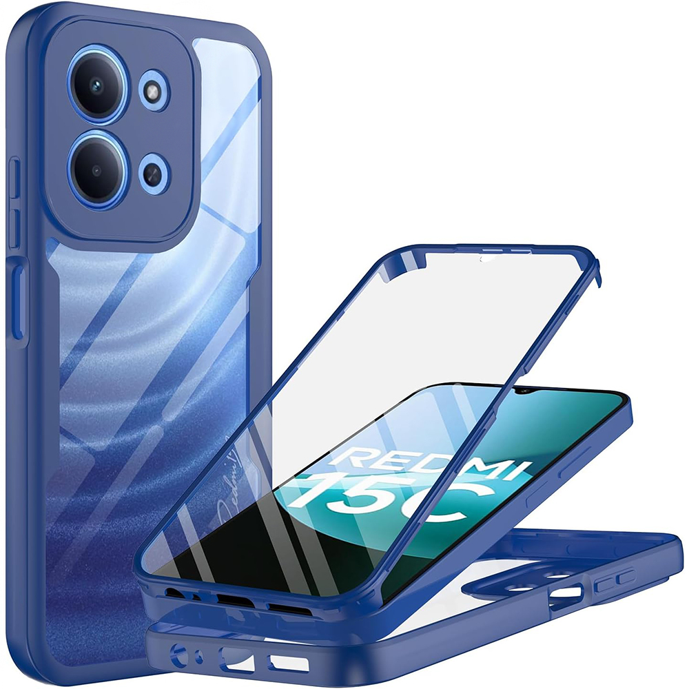 Калъф за Xiaomi Redmi 15C 4G / Redmi 15C 5G + капак - Techsuit ColorVerse 360 Series - Син