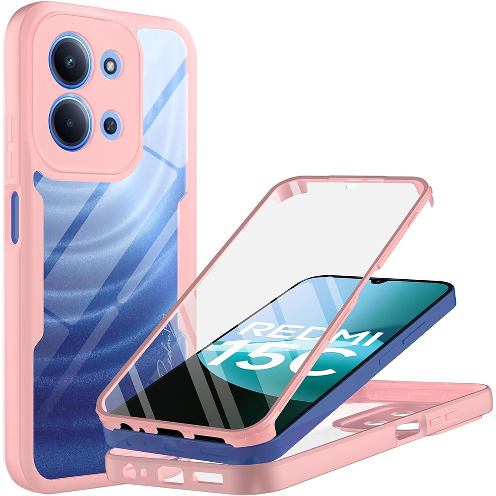 Калъф за Xiaomi Redmi 15C 4G / Redmi 15C 5G + капак - Techsuit ColorVerse 360 Series - Розов
