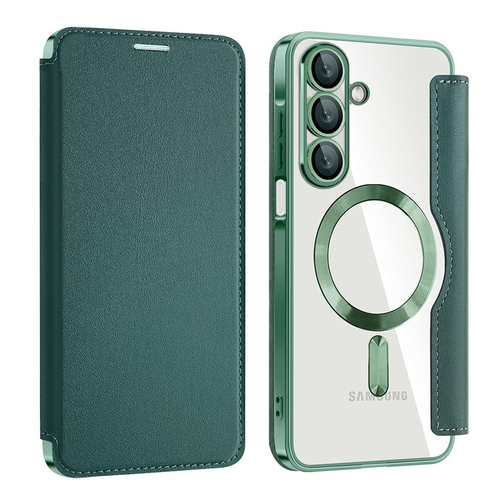 Калъф за Samsung Galaxy A17 5G / A17 4G / M17 / F17 - Techsuit SmartMag Book Case - Зелен