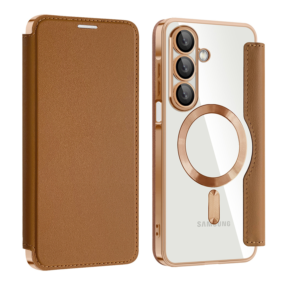Калъф за Samsung Galaxy A17 5G / A17 4G / M17 / F17 - Techsuit SmartMag Book Case - Кафяв