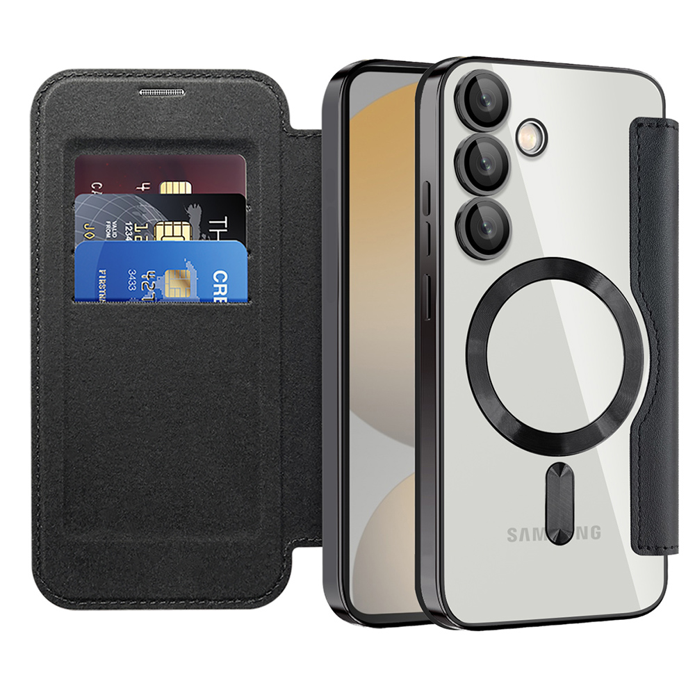 Калъф за Samsung Galaxy S25 FE - Techsuit SmartMag Book Case - Черен