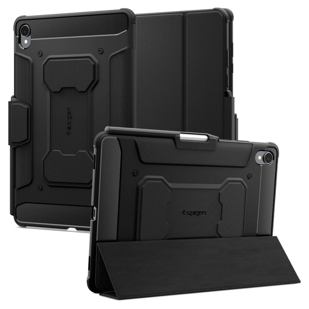 Калъф за Samsung Galaxy Tab S11 - Spigen Rugged Armor Pro (ACS10149) - Черен