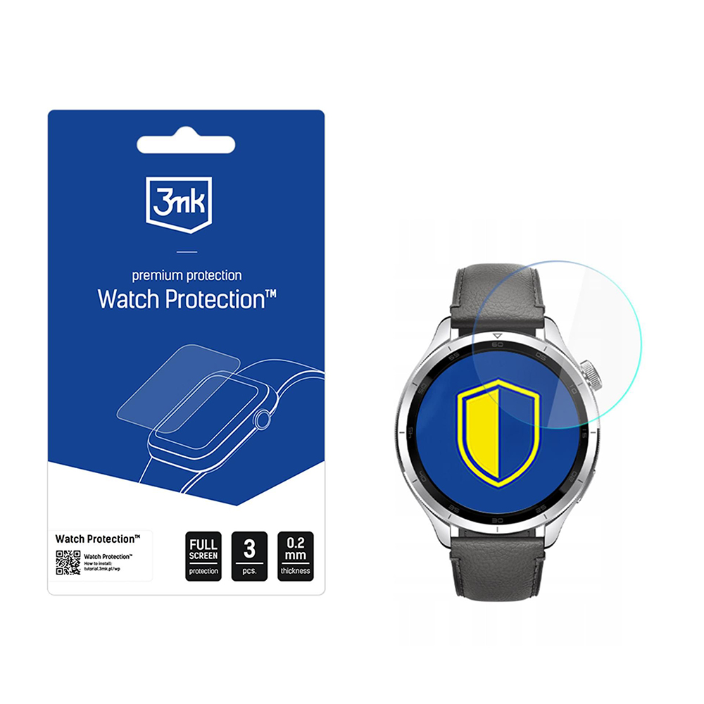 Капак за Xiaomi Watch S4 (комплект 3) - 3mk FlexibleGlass - Прозрачен