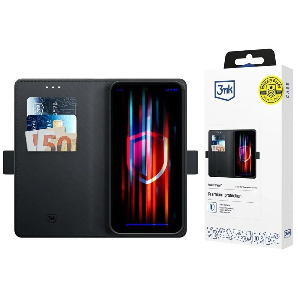 Калъф за Xiaomi Redmi Note 14 Pro 5G / Poco X7 - 3mk Wallet Case- черен
