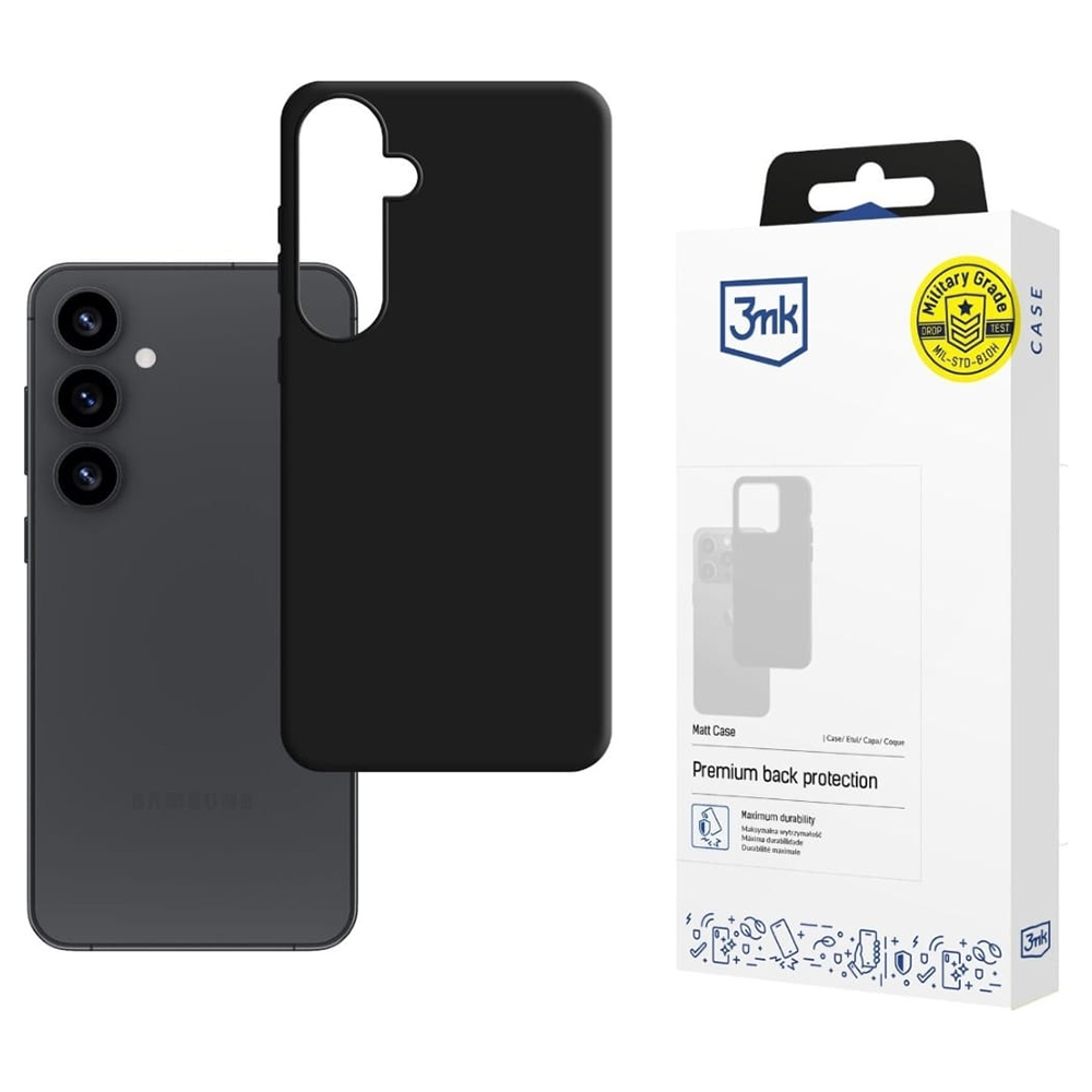 Калъф за Samsung Galaxy S25 - 3mk Matt Case - Черен