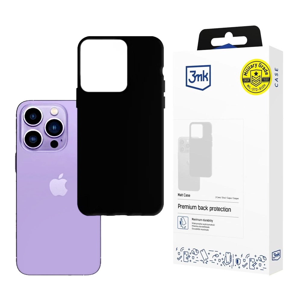Калъф за iPhone 14 Pro Max - 3mk Matt Case - Черен