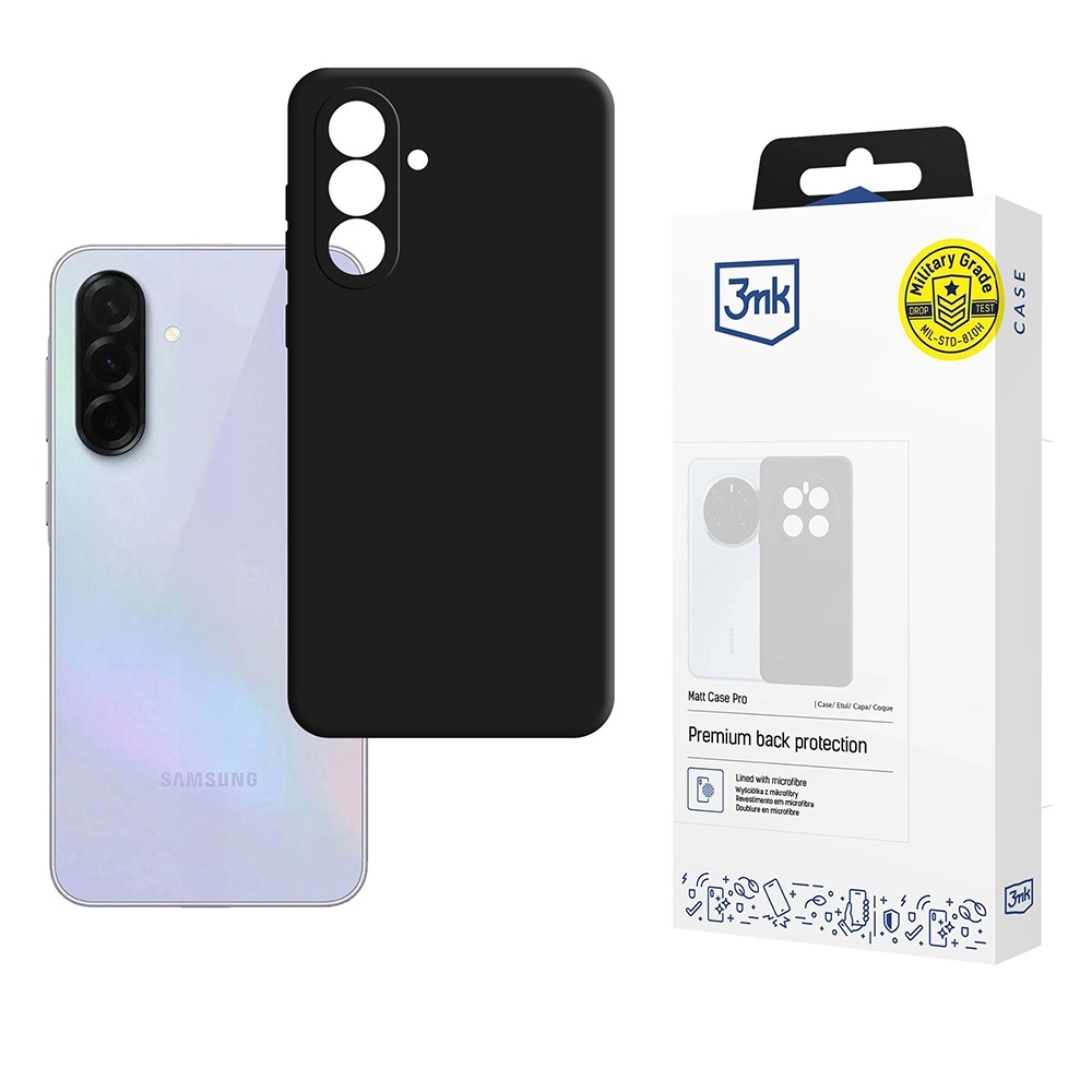 Калъф за Samsung Galaxy A36 5G - 3mk Matt Case Pro - Черен