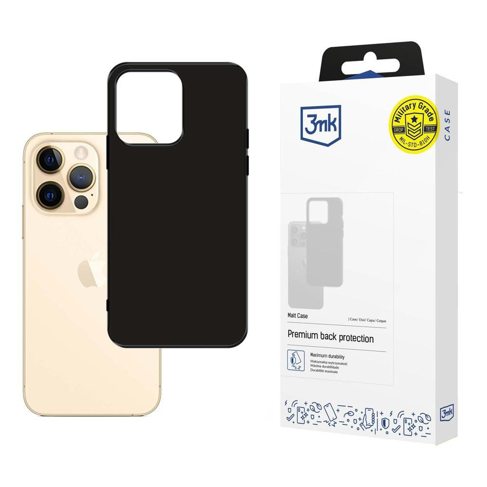 Калъф за iPhone 13 Pro Max - 3mk Matt Case - Черен