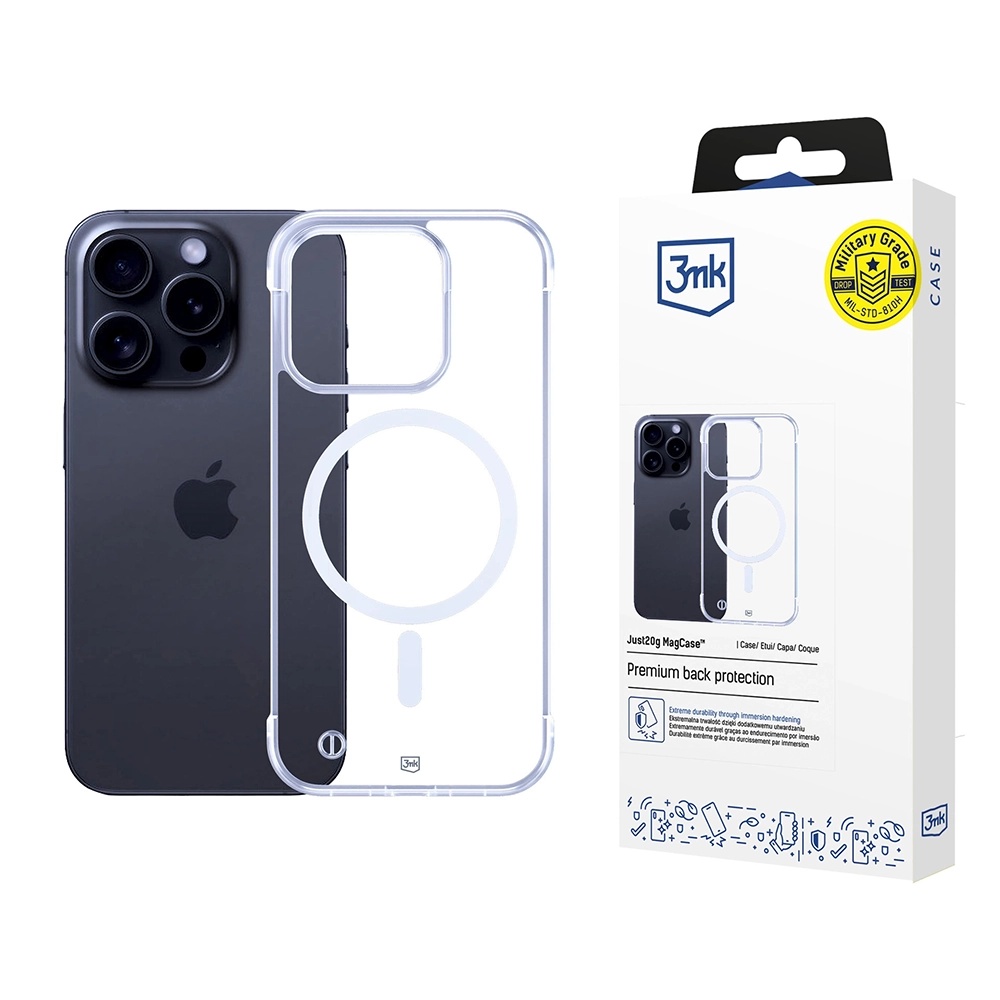 Калъф за iPhone 16 Pro - 3mk Just20g MagCase - Прозрачен