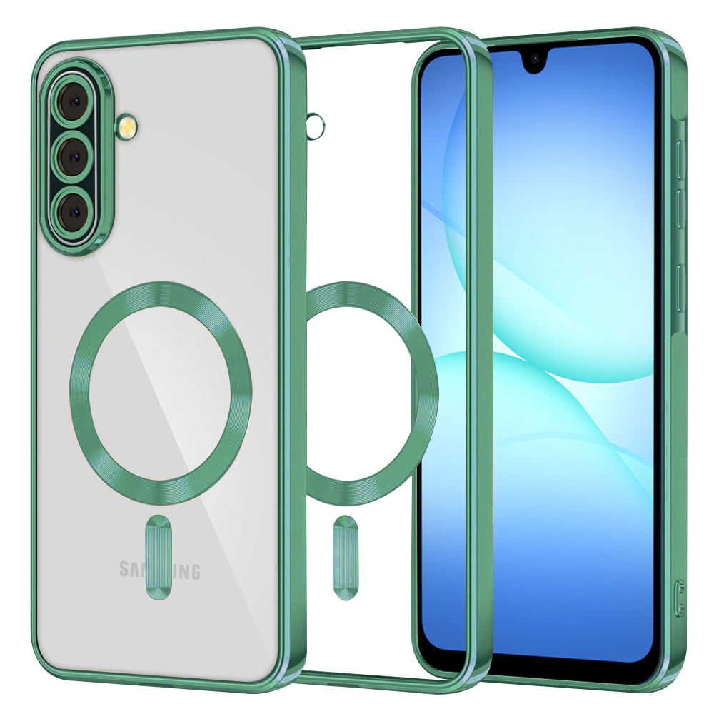 Калъф за Samsung Galaxy A17 5G / A17 4G / M17 / F17 - Techsuit Luxury Crystal MagSafe - Светлозелен