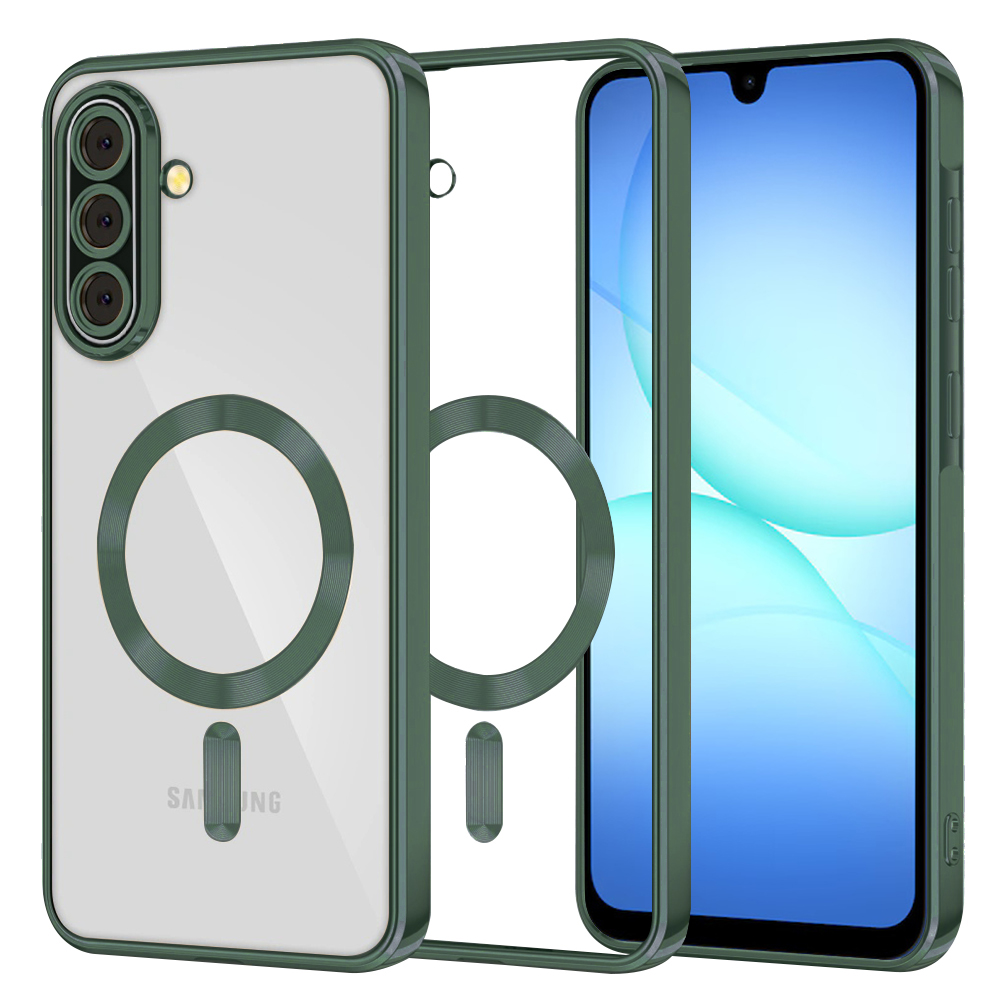Калъф за Samsung Galaxy A17 5G / A17 4G / M17 / F17 - Techsuit Luxury Crystal MagSafe - Deep Зелен
