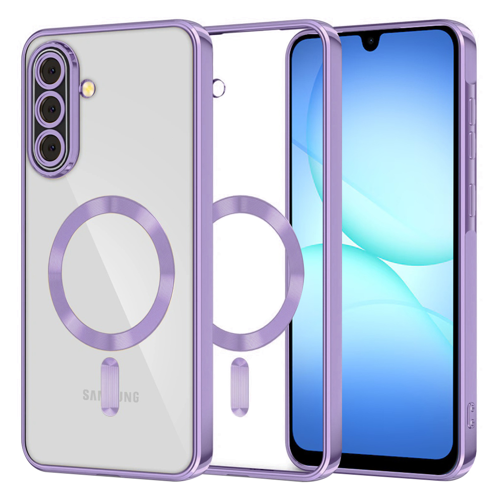 Калъф за Samsung Galaxy A17 5G / A17 4G / M17 / F17 - Techsuit Luxury Crystal MagSafe - Светло лилав