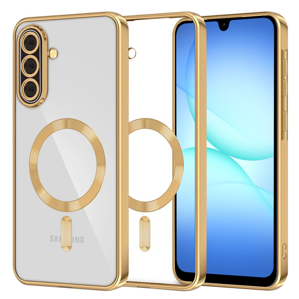 Калъф за Samsung Galaxy A17 5G / A17 4G / M17 / F17 - Techsuit Luxury Crystal MagSafe - Златен