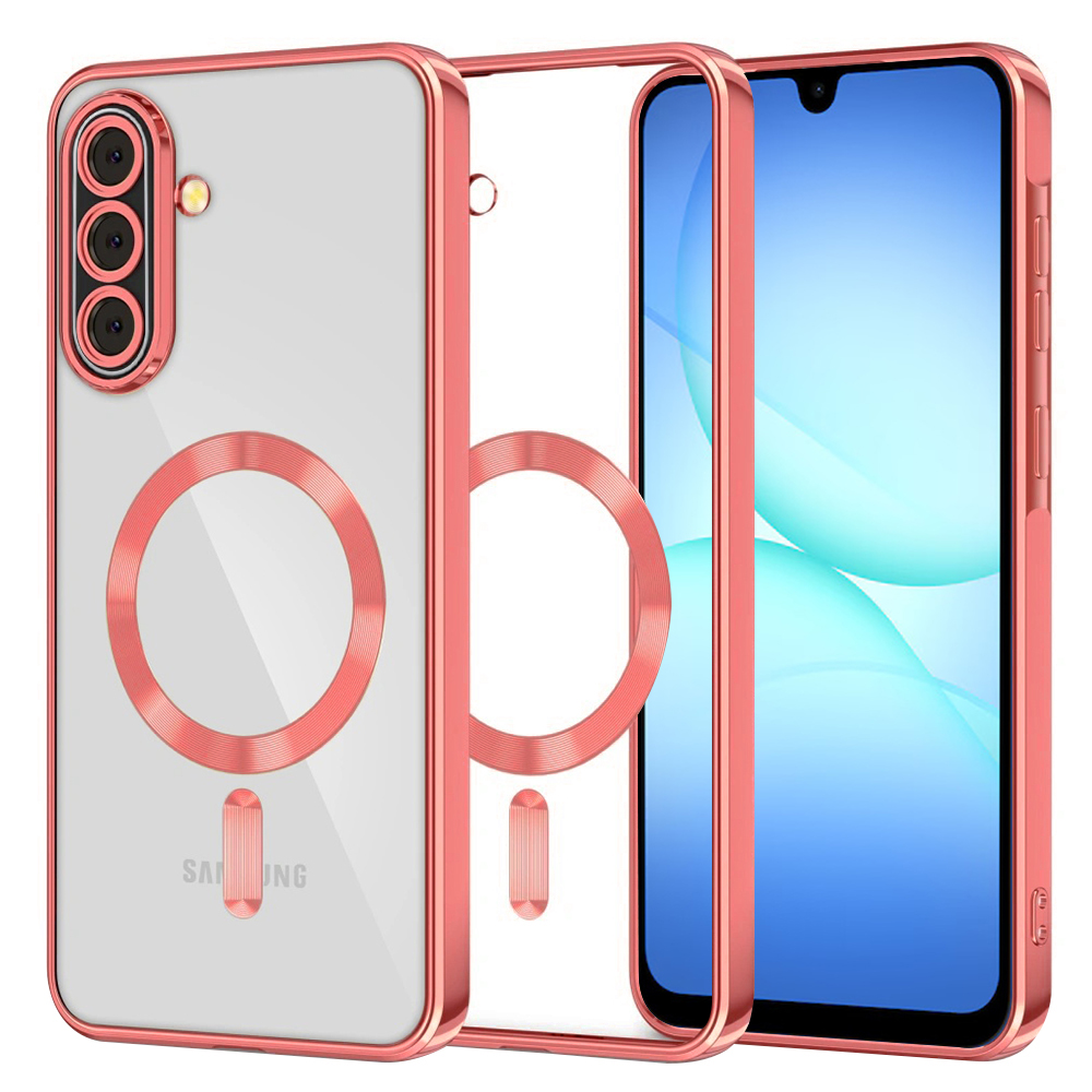 Калъф за Samsung Galaxy A17 5G / A17 4G / M17 / F17 - Techsuit Luxury Crystal MagSafe - Червен