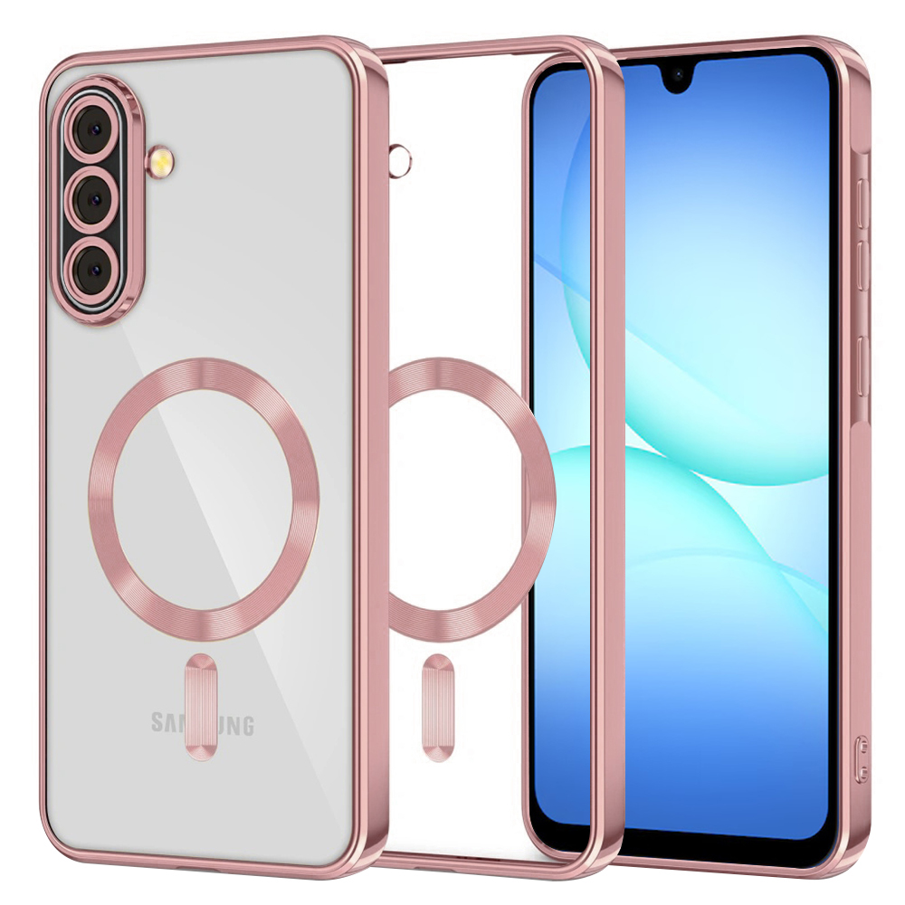 Калъф за Samsung Galaxy A17 5G / A17 4G / M17 / F17 - Techsuit Luxury Crystal MagSafe - Розов