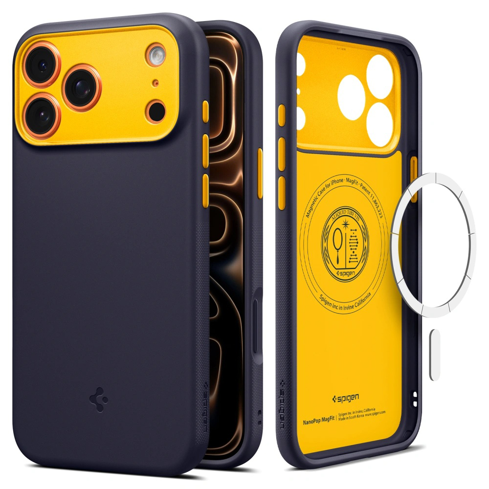 Калъф за iPhone 17 Pro Max - Spigen Caseology Nano Pop MagSafe (ACS10260) - Blueberry Тъмносин
