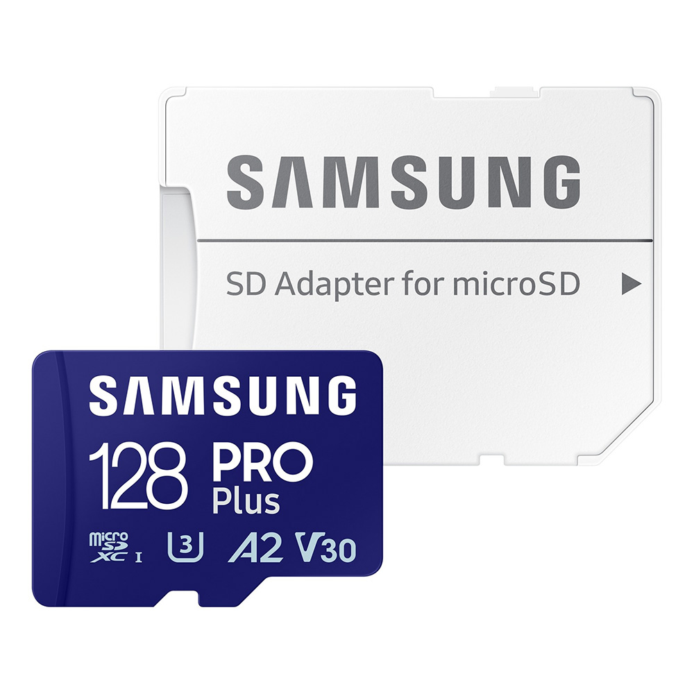 Карта с памет, 128GB, UHS-I U3, 180MB/s - Samsung PRO Plus (MB-MD128SA/EU) - Бял