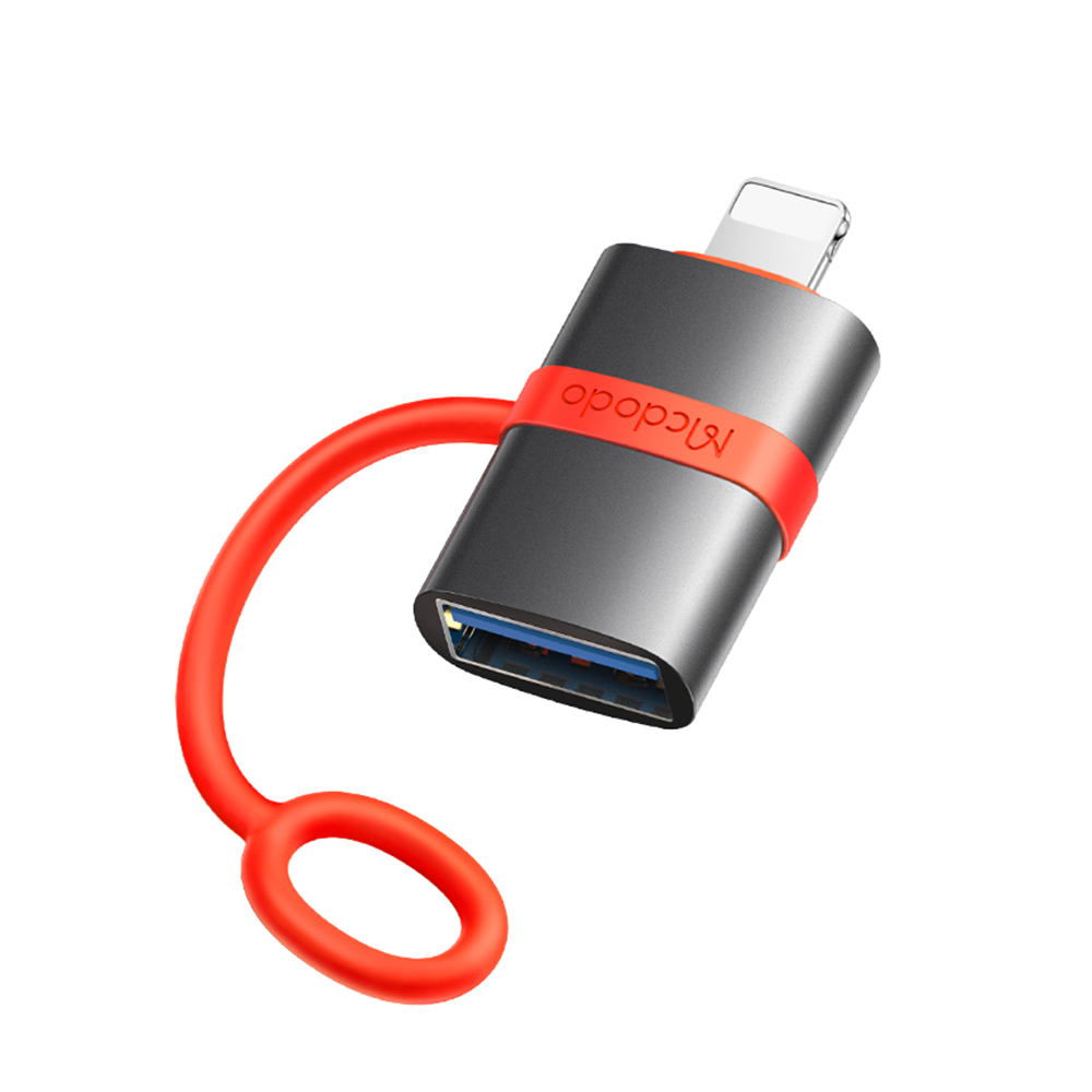 Адаптер USB към Lightning, 480Mbps, преносим дизайн, Plug&Play - адаптер Mcdodo (OT-2600) - Сив
