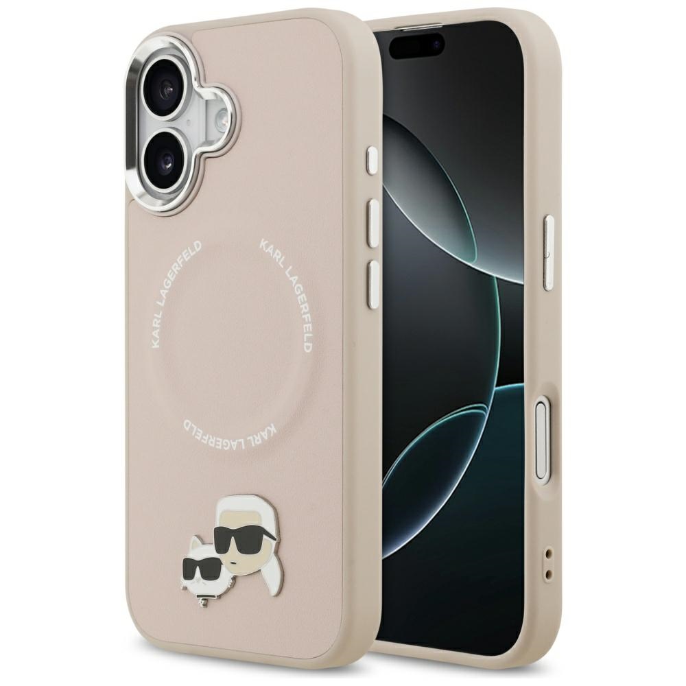 Калъф за IPhone 17 - Karl Lagerfeld Karl & Choupette Pins MagSafe (KLHMPMP17SPSMLRKCP) - Розов