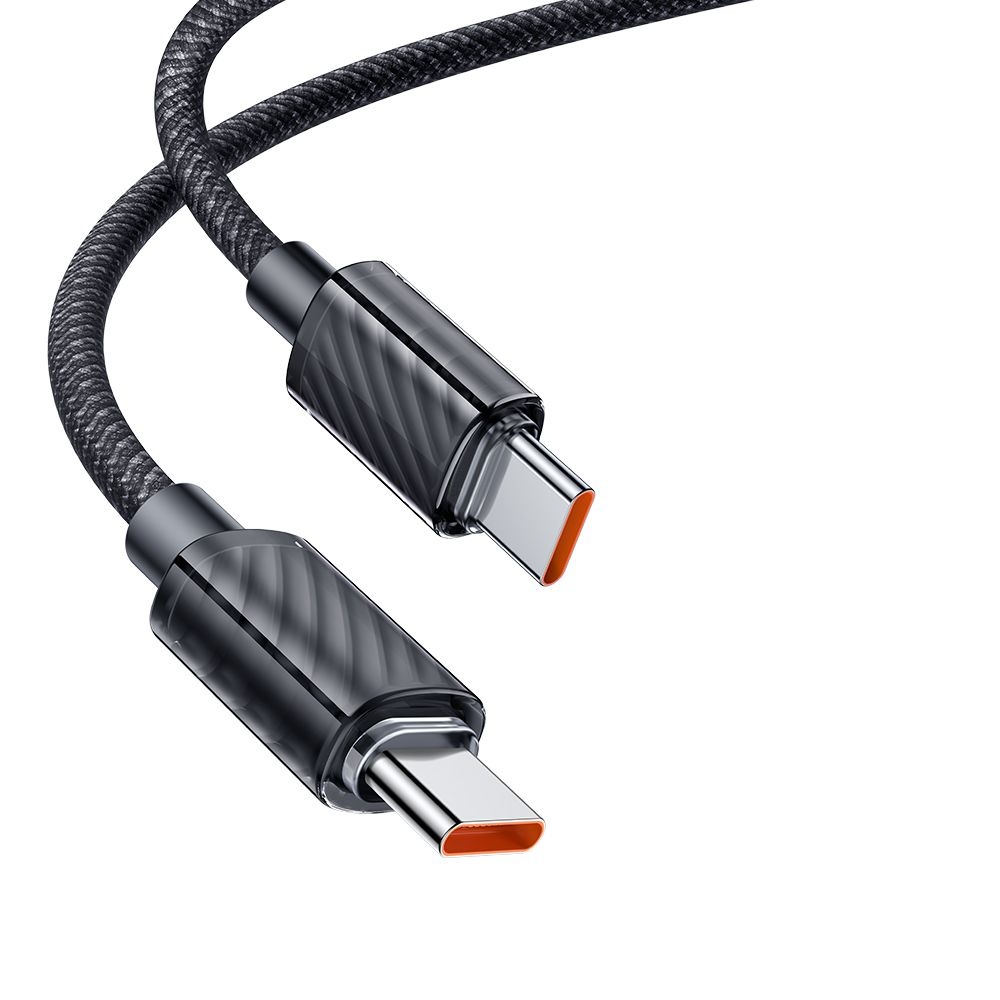 Кабел, USB-C към USB-C, прозрачен, 100W, 5A, 1,2 м - Mcdodo (CA-3670) - Черен