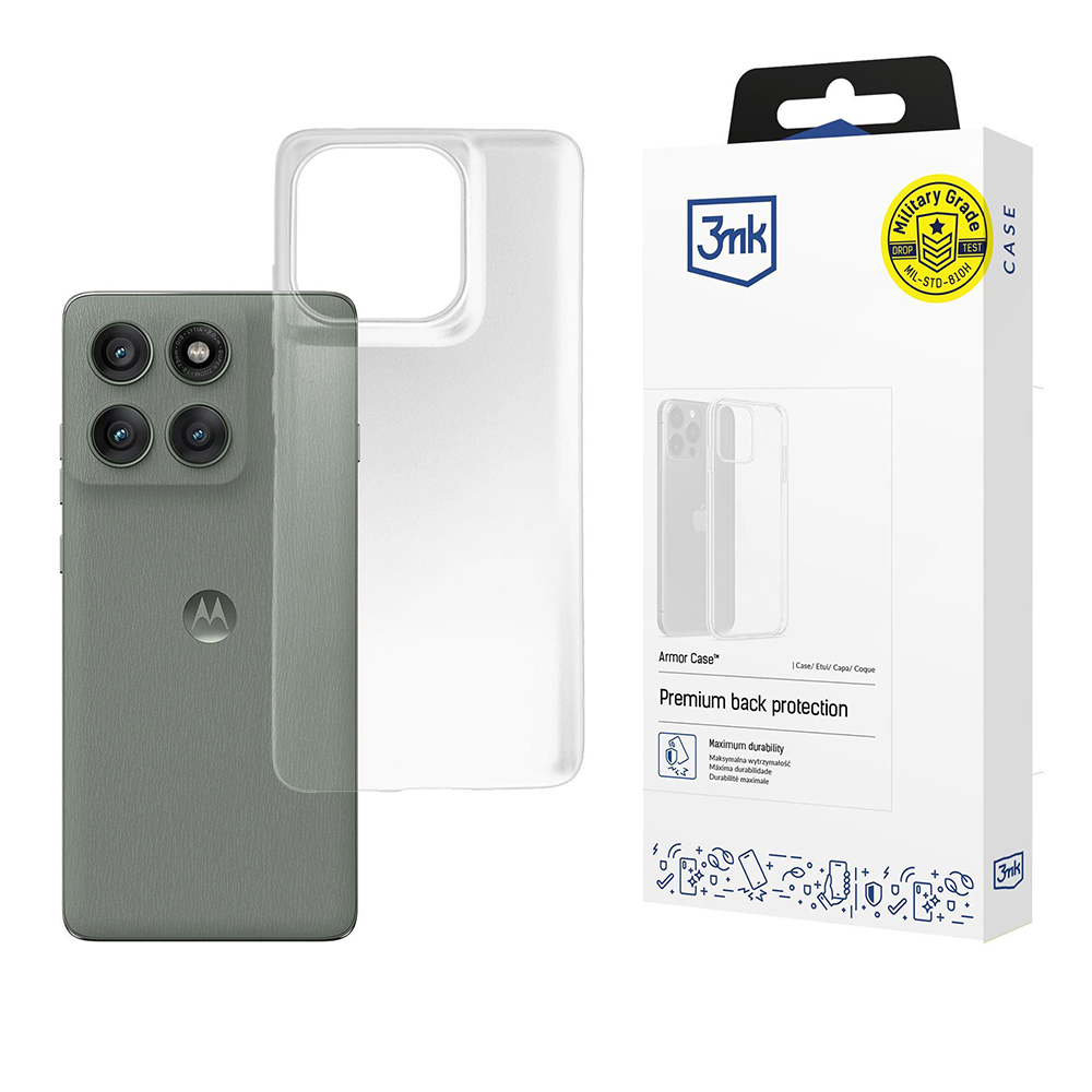 Калъф за Motorola Edge 60 Pro - 3mk Armor Case - Прозрачен