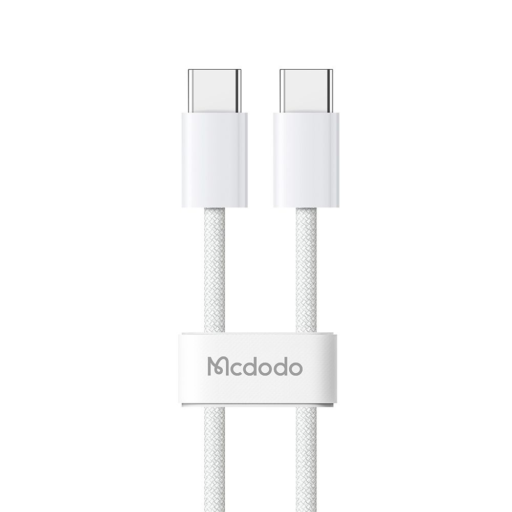 Кабел, USB-C към USB-C, PD бързо зареждане, 3A, 60W, 480Mbps, 1m - Mcdodo (CA-5690) - Бял