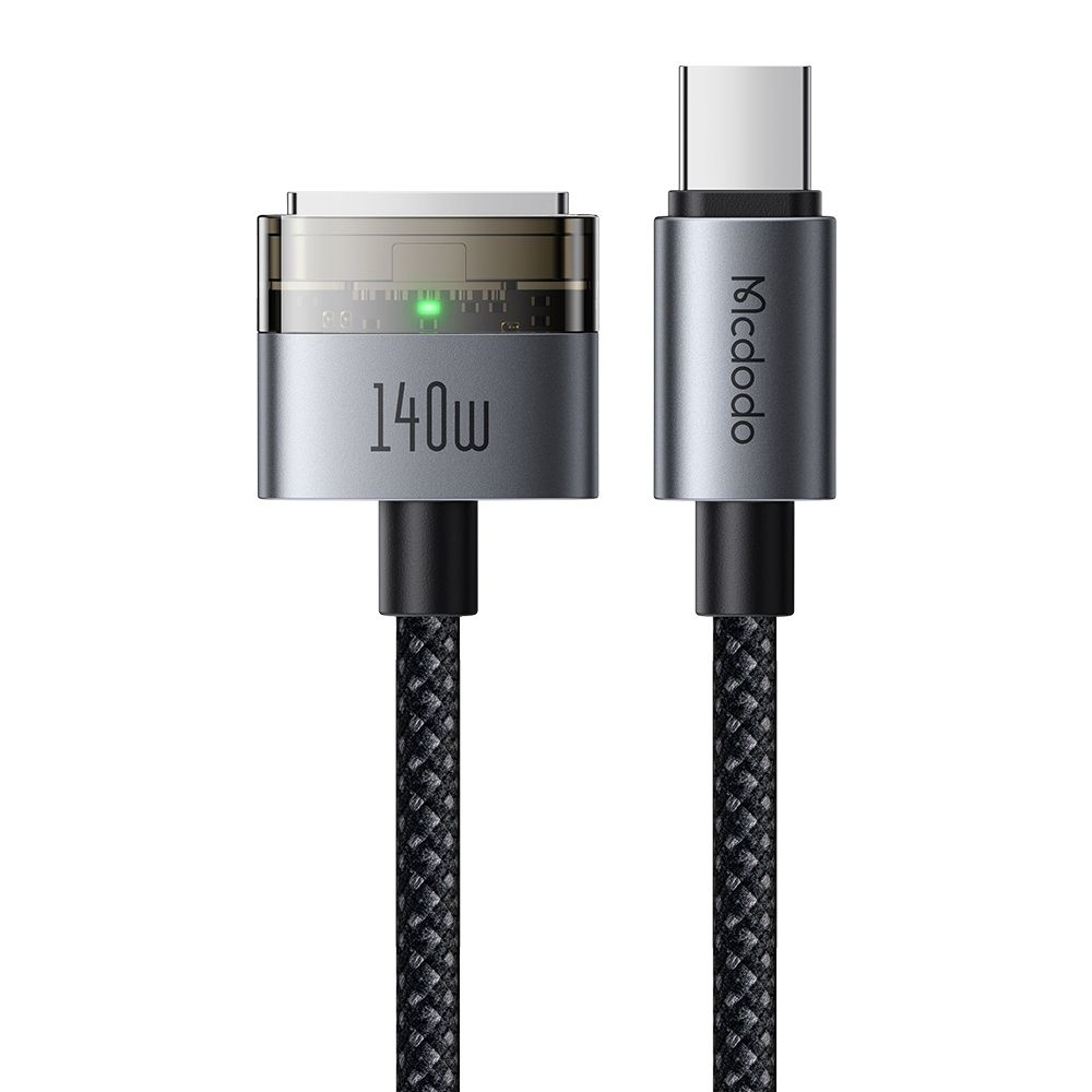Кабел, USB-C към MagSafe 3, 140 W, LED индикатор, 2 м - Mcdodo (CA-2070) - Черен