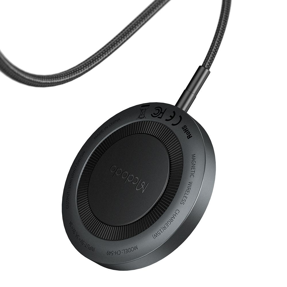 Безжично зарядно, магнитно, iPhone, 15W, 1 м - Mcdodo (CH-5490) - черно