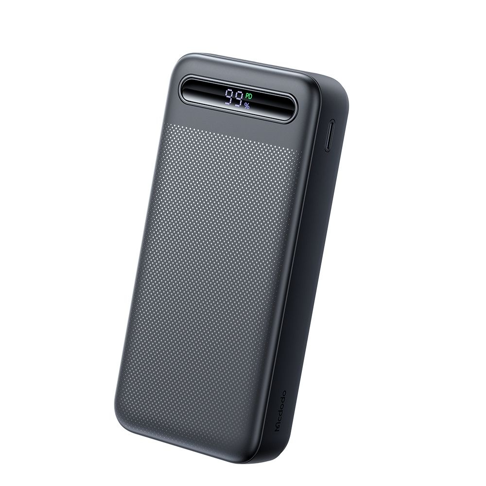 Външна батерия с USB-C + 2x USB-A портове, 20000mAh, 22.5W, дигитален дисплей - Mcdodo Star Series (MC-3891) - Черна