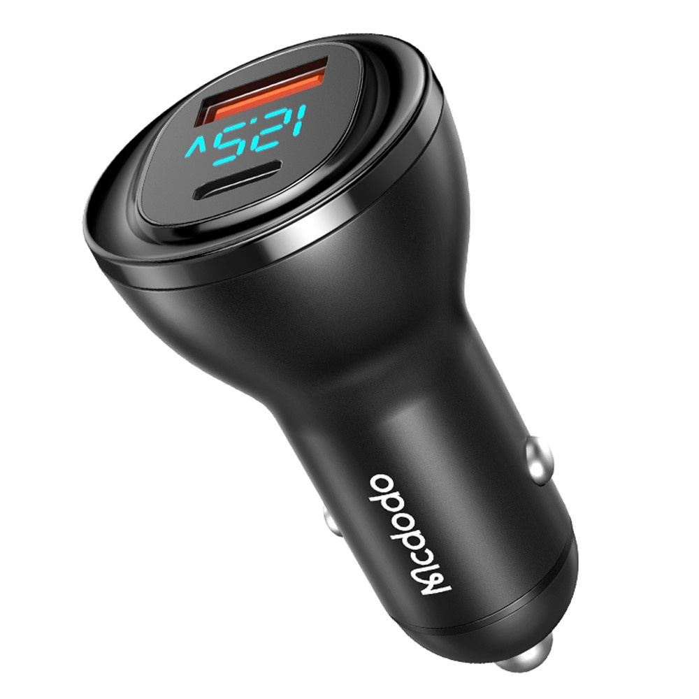 Зарядно за кола, 95 W, USB-A, USB-C, цифров дисплей, бързо зарядно устройство - Mcdodo (CC-5670) - черно