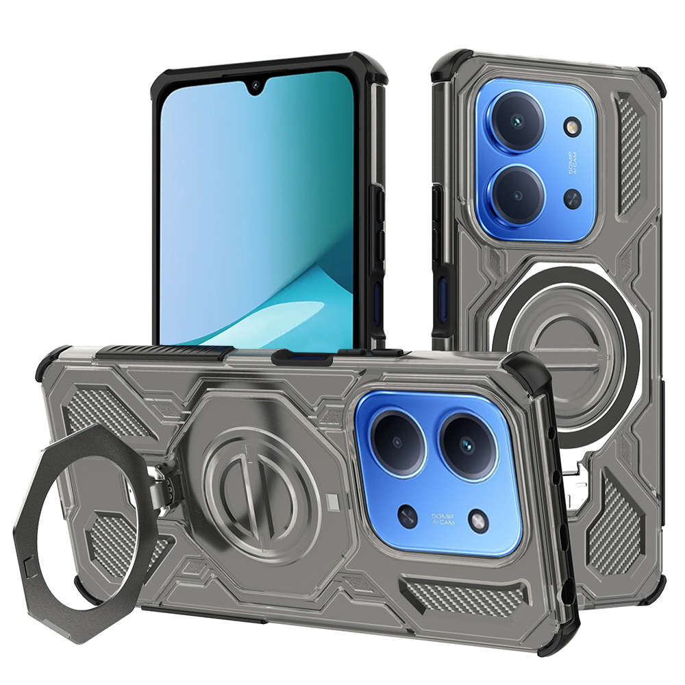 Калъф за Xiaomi Redmi 15C 4G / Redmi 15C 5G / Poco C85 4G - Techsuit Carbon Shield PRO - Smoke Черен